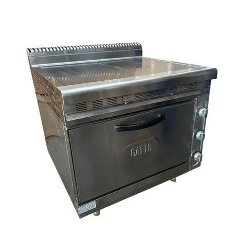 GATTO Solid Top 2 Plate Stove w/ Electric Oven - 900x1000x840mm
